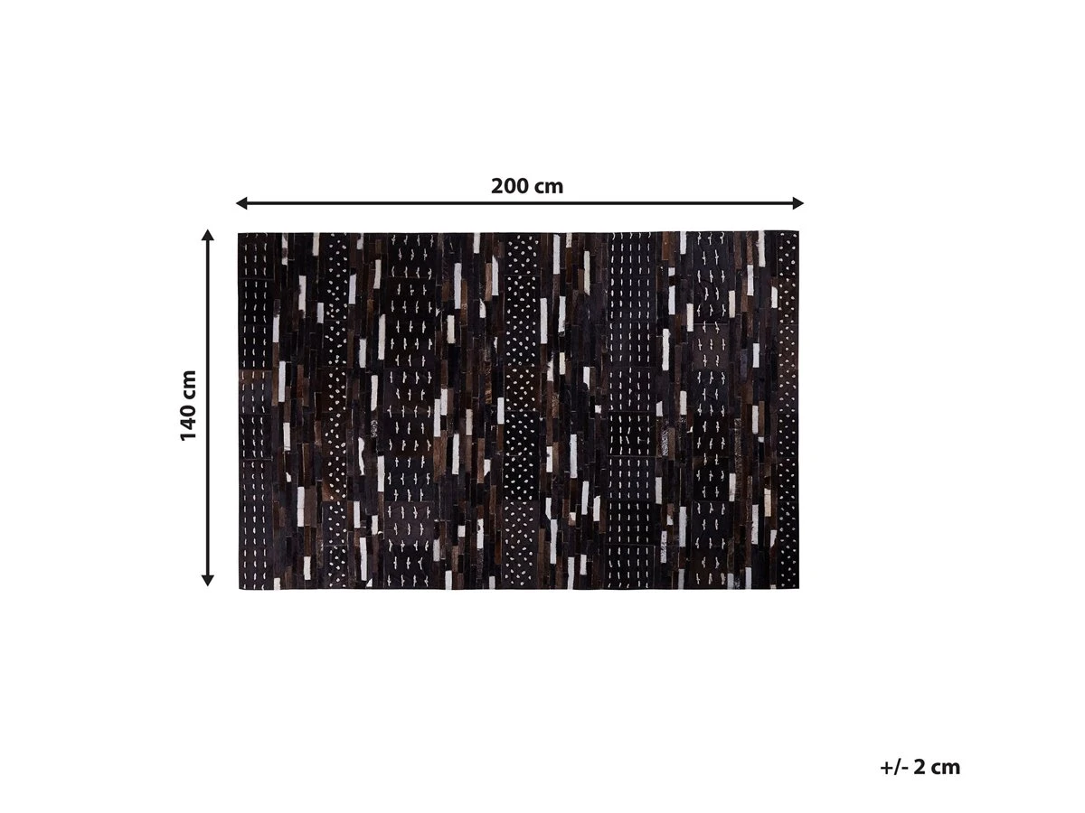 Alfombra De Piel De Vaca/lana Marrón Dorado/beige Claro 140 X 200 Cm AKSEKI 3 Alfombra De Piel De Vaca/lana Marrón Dorado/beige Claro 140 X 200 Cm AKSEKI - Imagen 3