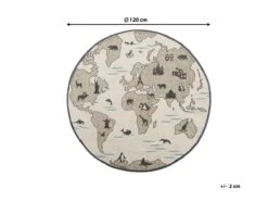 Alfombra De Algodón Gris Pardo/negro/azul ⌀ 120 Cm KESDA -Beneton Alfombras Tienda 035ce887f1320c23362e57b2014d1f5e488a4a9b 7073bce96aa748d4ad5bc8d2a3441795