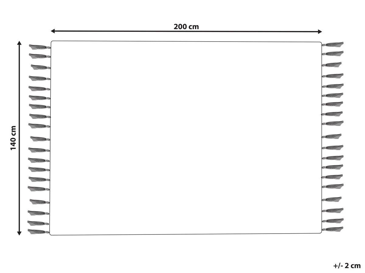 Alfombra De Algodón Blanco/negro 140 X 200 Cm ERAY 3 Alfombra De Algodón Blanco/negro 140 X 200 Cm ERAY - Imagen 3