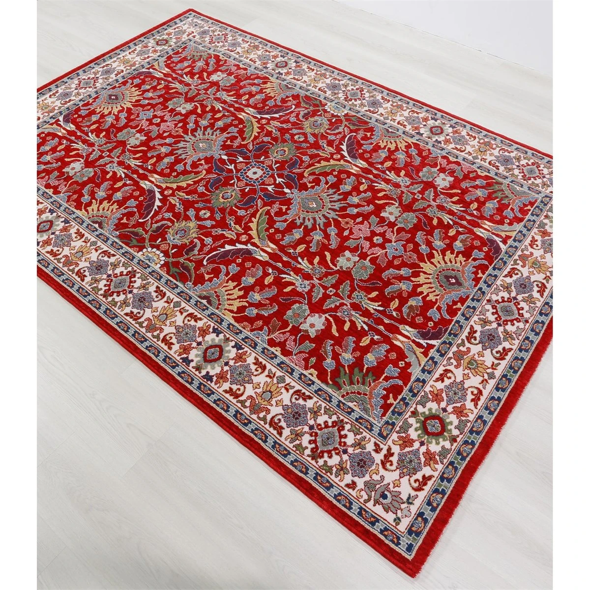 Alfombra Clásica De Pura Lana Virgen Rojo 90x160cm GASTEIZ 01 6 Alfombra Clásica De Pura Lana Virgen Rojo 90x160cm GASTEIZ 01 - Imagen 6