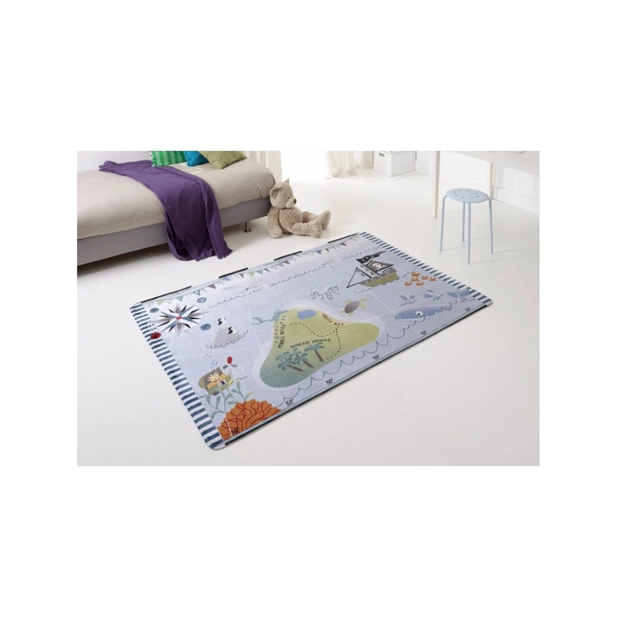 Alfombra Súper Suave Modelo Pirates Multicolor 110x170cm PIRATES 2 Alfombra Súper Suave Modelo Pirates Multicolor 110x170cm PIRATES - Imagen 2