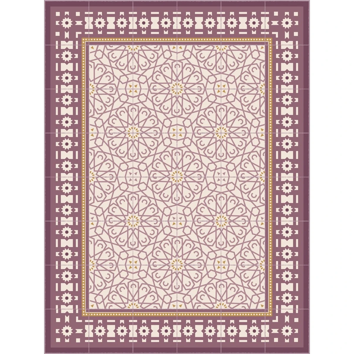 Alfombra Vinilo Baldosas Hidráulicas Marroquíes Rosa 120x210cm SAMIRA 12 Alfombra Vinilo Baldosas Hidráulicas Marroquíes Rosa 120x210cm SAMIRA - Imagen 12