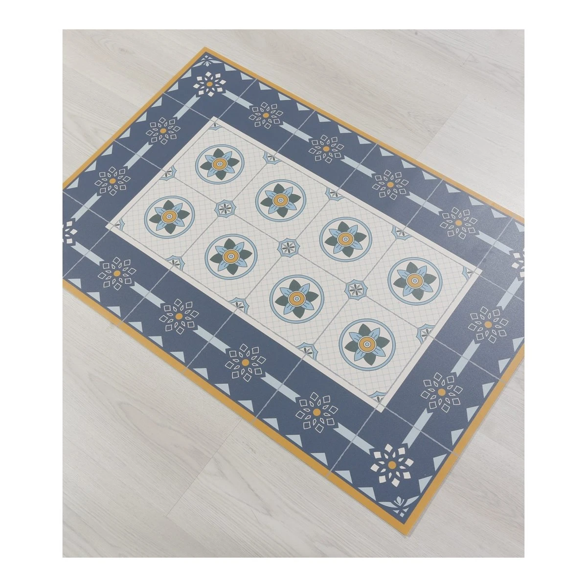 Alfombra De Vinilo De Baldosas Hidráulicas Modernistas Azul 180x180cm DARIEN 2 Alfombra De Vinilo De Baldosas Hidráulicas Modernistas Azul 180x180cm DARIEN - Imagen 2