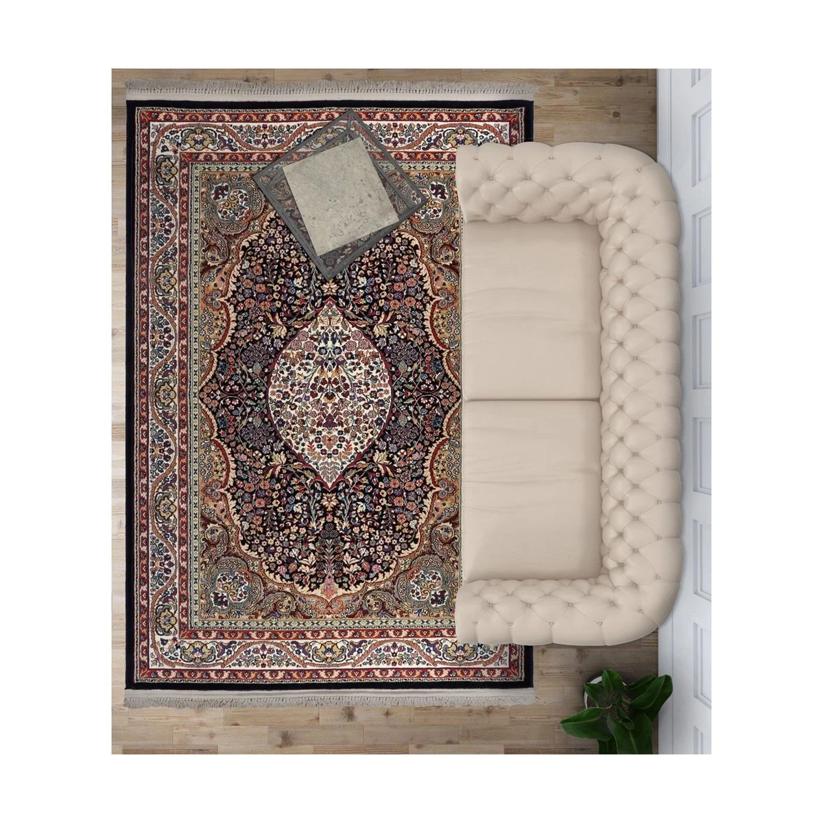 Alfombra Clásica De Pura Lana Virgen Multicolor 170x240cm PERSIA 820 2 Alfombra Clásica De Pura Lana Virgen Multicolor 170x240cm PERSIA 820 - Imagen 2