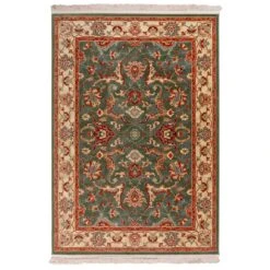 Alfombra Clásica De Pura Lana Virgen Verde 200x300cm PERSIA 822