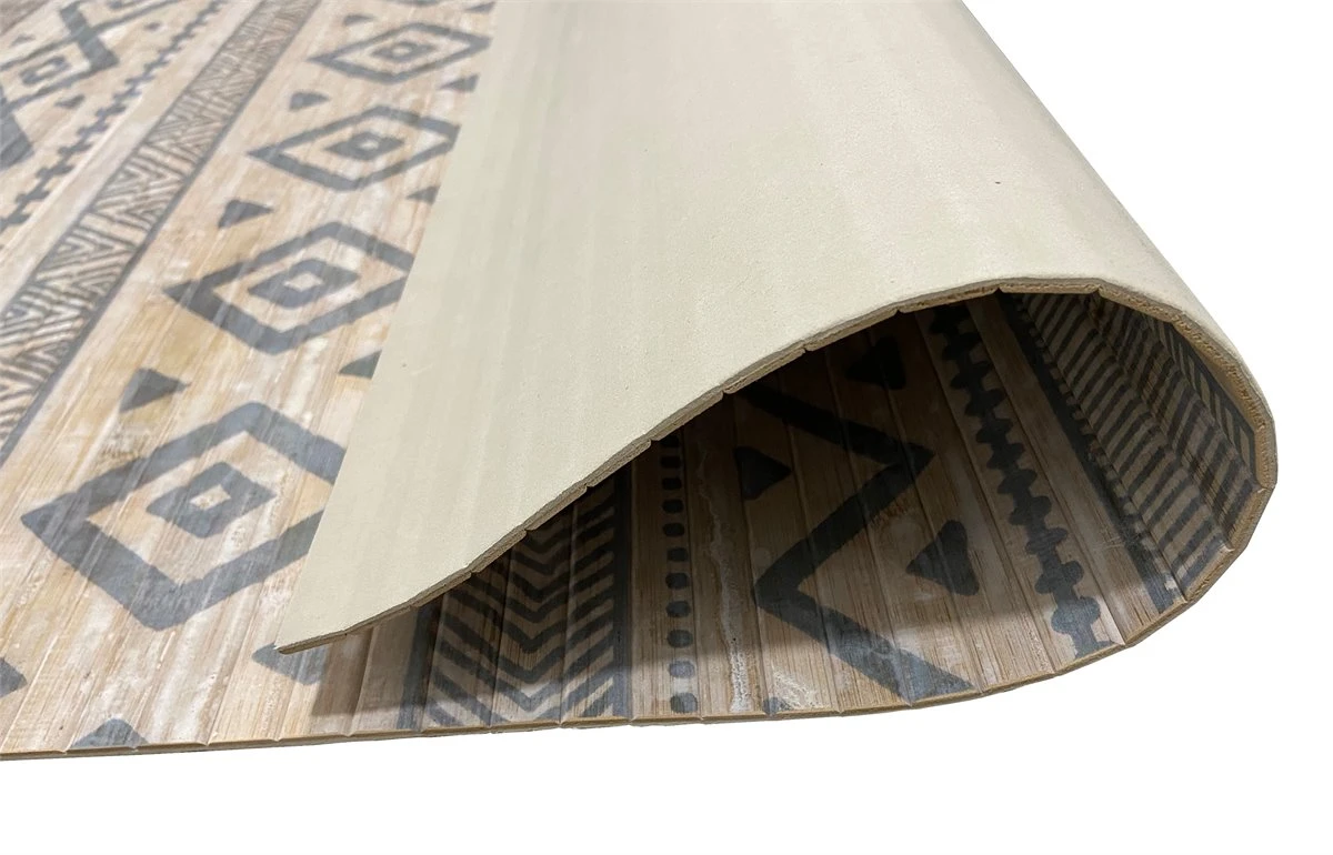 BAMBOO COOL -Alfombra Bambú Etnic Blanco-Gris, Sin Ribete Y Antideslizante, 80X150cm 4 BAMBOO COOL -Alfombra Bambú Etnic Blanco-Gris, Sin Ribete Y Antideslizante, 80X150cm - Imagen 4