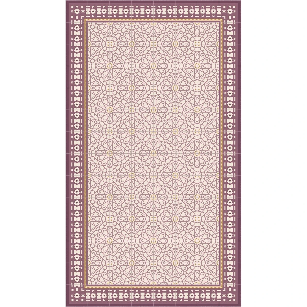 Alfombra Vinilo Baldosas Hidráulicas Marroquíes Rosa 90x270cm SAMIRA 8 Alfombra Vinilo Baldosas Hidráulicas Marroquíes Rosa 90x270cm SAMIRA - Imagen 8