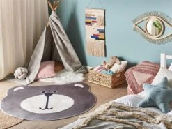 Beneton Alfombras Tienda 26 Alfombra Marrón/negro/beige Claro ⌀ 120 Cm COLARGOL