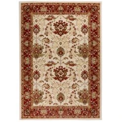 Alfombra Clásica De Pura Lana Virgen Beige 70x200cm BALI 795