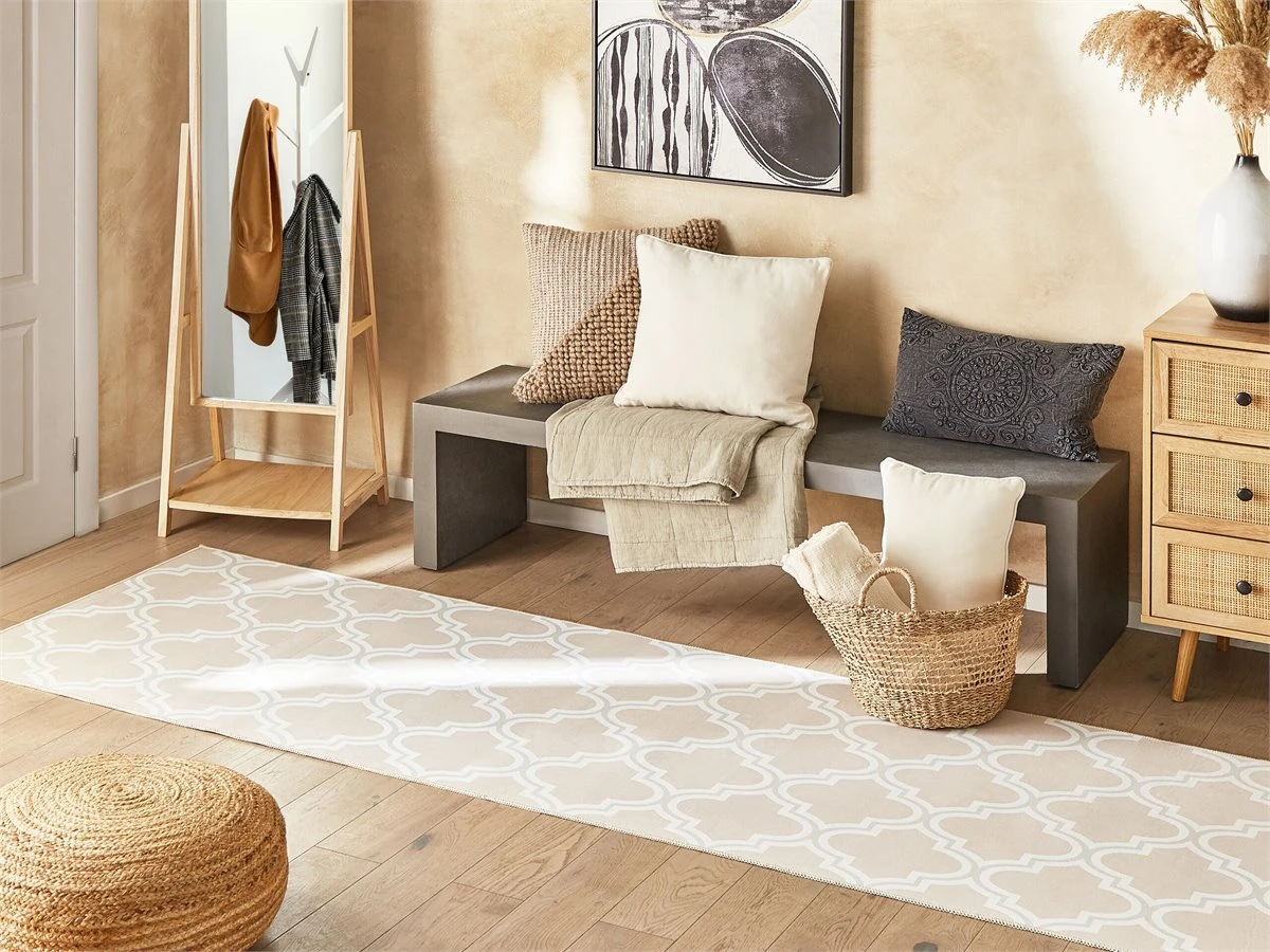 Alfombra 80 X 240 Cm Beige KADAYAL 1 Alfombra 80 X 240 Cm Beige KADAYAL