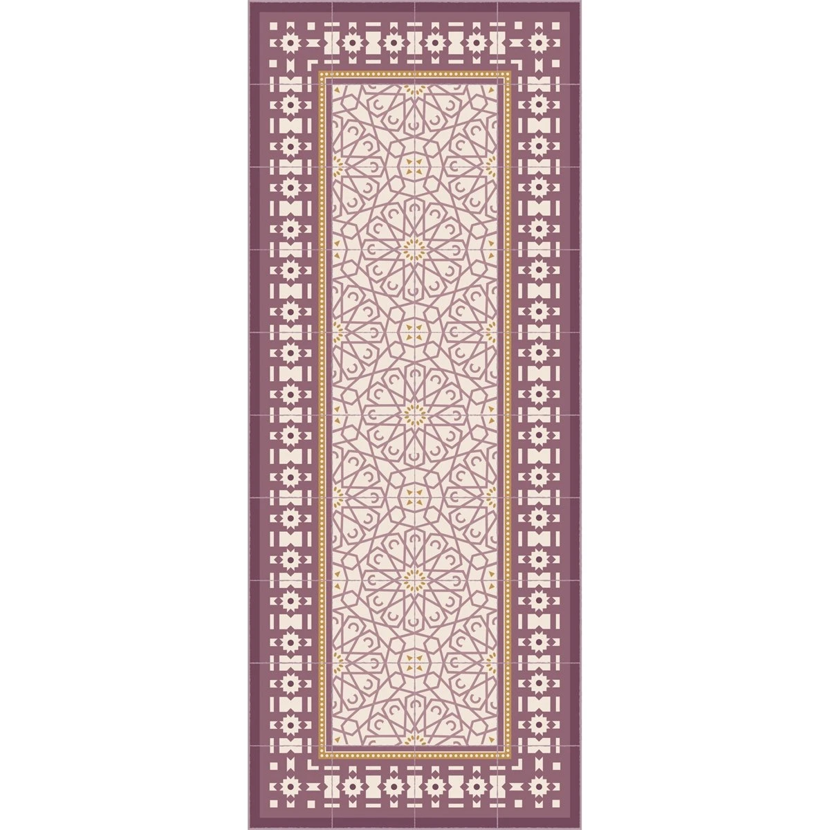 Alfombra Vinilo Baldosas Hidráulicas Marroquíes Rosa 90x270cm SAMIRA 7 Alfombra Vinilo Baldosas Hidráulicas Marroquíes Rosa 90x270cm SAMIRA - Imagen 7