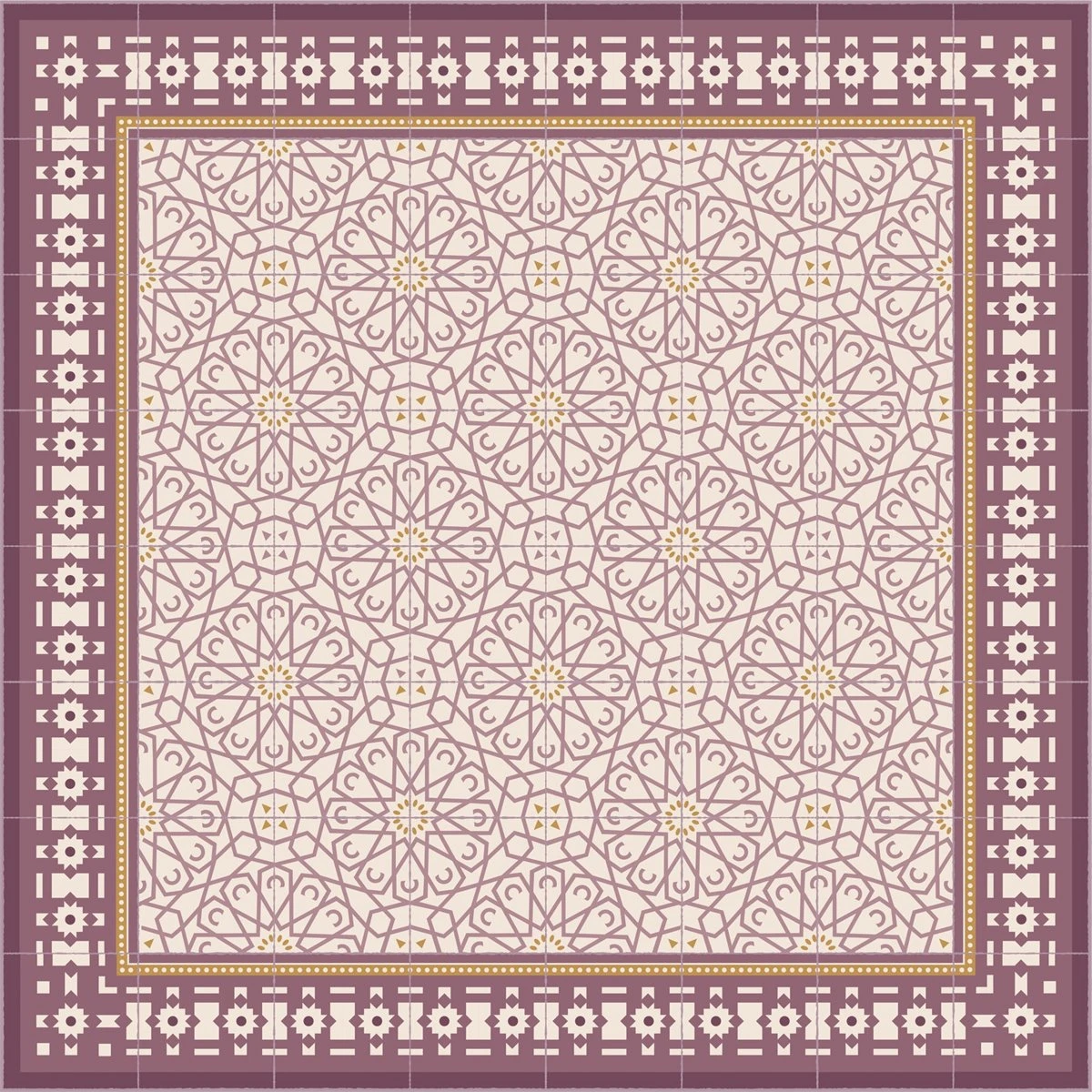 Alfombra Vinilo Baldosas Hidráulicas Marroquíes Rosa 120x210cm SAMIRA 10 Alfombra Vinilo Baldosas Hidráulicas Marroquíes Rosa 120x210cm SAMIRA - Imagen 10