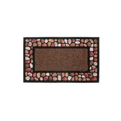 Acomoda Textil – Felpudo De Entrada 45x75 Cm, Alfombra Rectangular De Goma Antideslizante Y Resistente. Alfombrilla Acolchada De Fácil Limpieza Ideal Para Interior Y Exterior. (Stone)