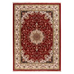 Alfombra Clásica De Pura Lana Virgen Rojo 170x240cm PERSIA 868