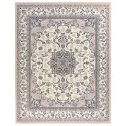 Alfombra Clásica De Pura Lana Virgen Beige 120x250cm AZAHAR 51