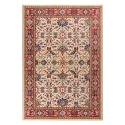 Alfombra Clásica De Pura Lana Virgen Beige 70x300cm GASTEIZ 01