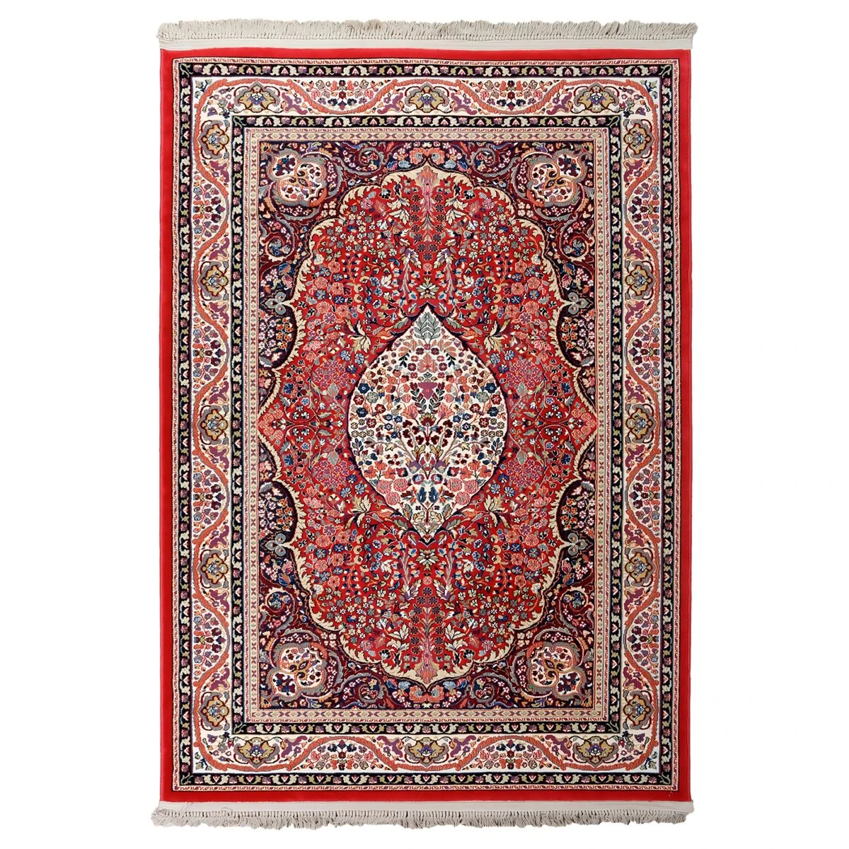 Alfombra Clásica De Pura Lana Virgen Rojo 70x135cm PERSIA 820 1 Alfombra Clásica De Pura Lana Virgen Rojo 70x135cm PERSIA 820