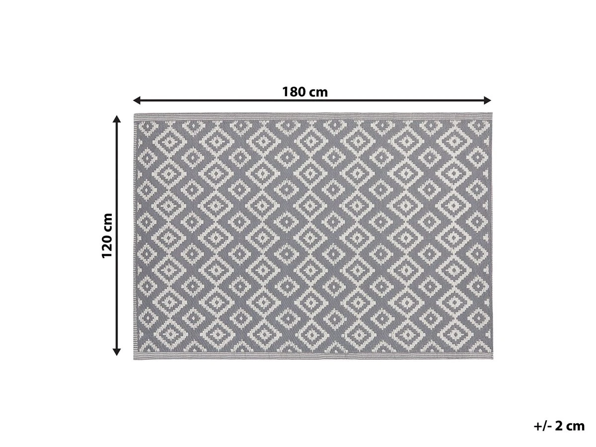 Alfombra Gris 120 X 180 Cm DHULE 3 Alfombra Gris 120 X 180 Cm DHULE - Imagen 3