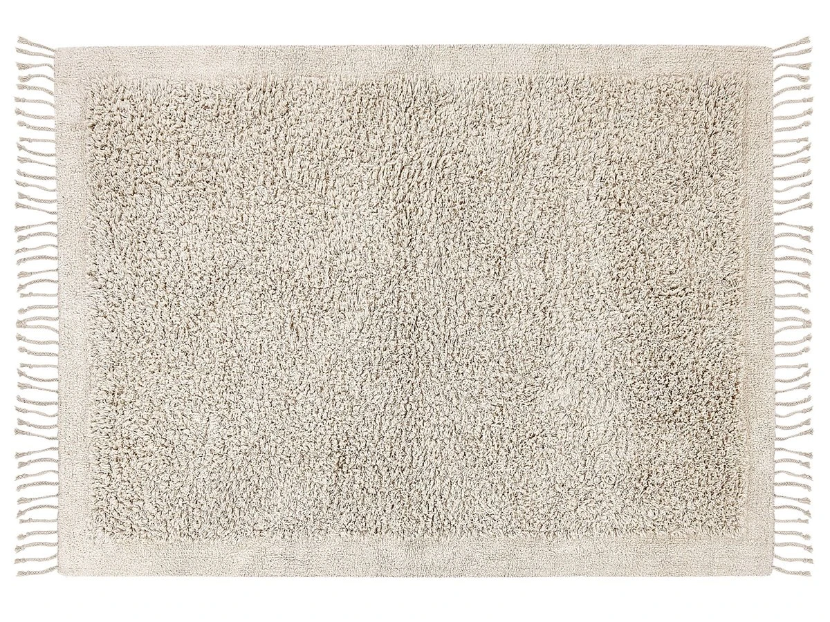 Alfombra De Algodón Beige Claro 140 X 200 Cm BITLIS 4 Alfombra De Algodón Beige Claro 140 X 200 Cm BITLIS - Imagen 4