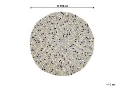 Alfombra De Lana Gris Claro/blanco/amarillo/negro ⌀ 140 Cm PENEK -Beneton Alfombras Tienda 9db575ee5402d481d243d0d101a2ccfae3977419 3df959fc52a34a29a7e58b3cbfc45f23