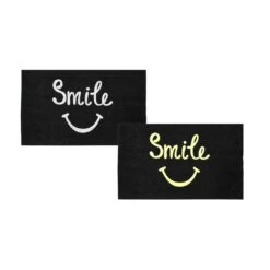 Acomoda Textil – Felpudo Fluorescente 45x70 Cm. Felpudo Entrada Casa De Fácil Limpieza, Fosforescente, Antideslizante Y Resistente, Para Interior Y Exterior De Hogar, Jardín Y Puertas. (Smile)