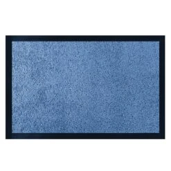 Acomoda Textil - Felpudo De Entrada Absorbente Rectangular Para Interior Y Exterior. Felpudo De Poliamida Y Pvc Antideslizante De Fácil Limpieza. (Azul, 60x80 Cm)