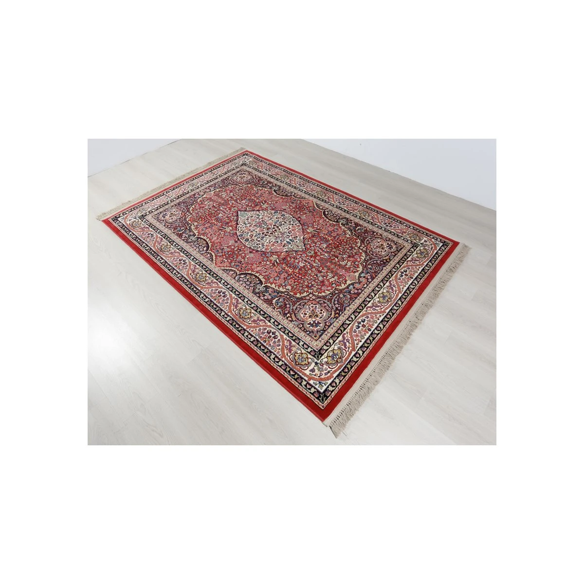 Alfombra Clásica De Pura Lana Virgen Rojo 70x135cm PERSIA 820 2 Alfombra Clásica De Pura Lana Virgen Rojo 70x135cm PERSIA 820 - Imagen 2