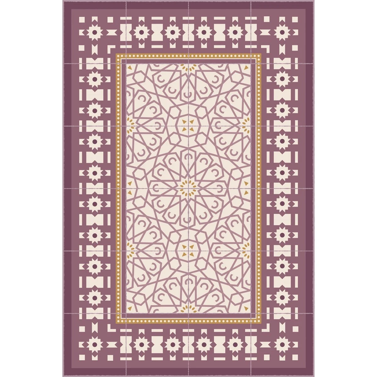 Alfombra Vinilo Baldosas Hidráulicas Marroquíes Rosa 90x270cm SAMIRA 6 Alfombra Vinilo Baldosas Hidráulicas Marroquíes Rosa 90x270cm SAMIRA - Imagen 6