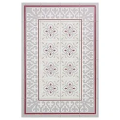 Alfombra Vinilo Baldosas Hidráulicas Modernistas Multicolor 60x90cm KINMEN