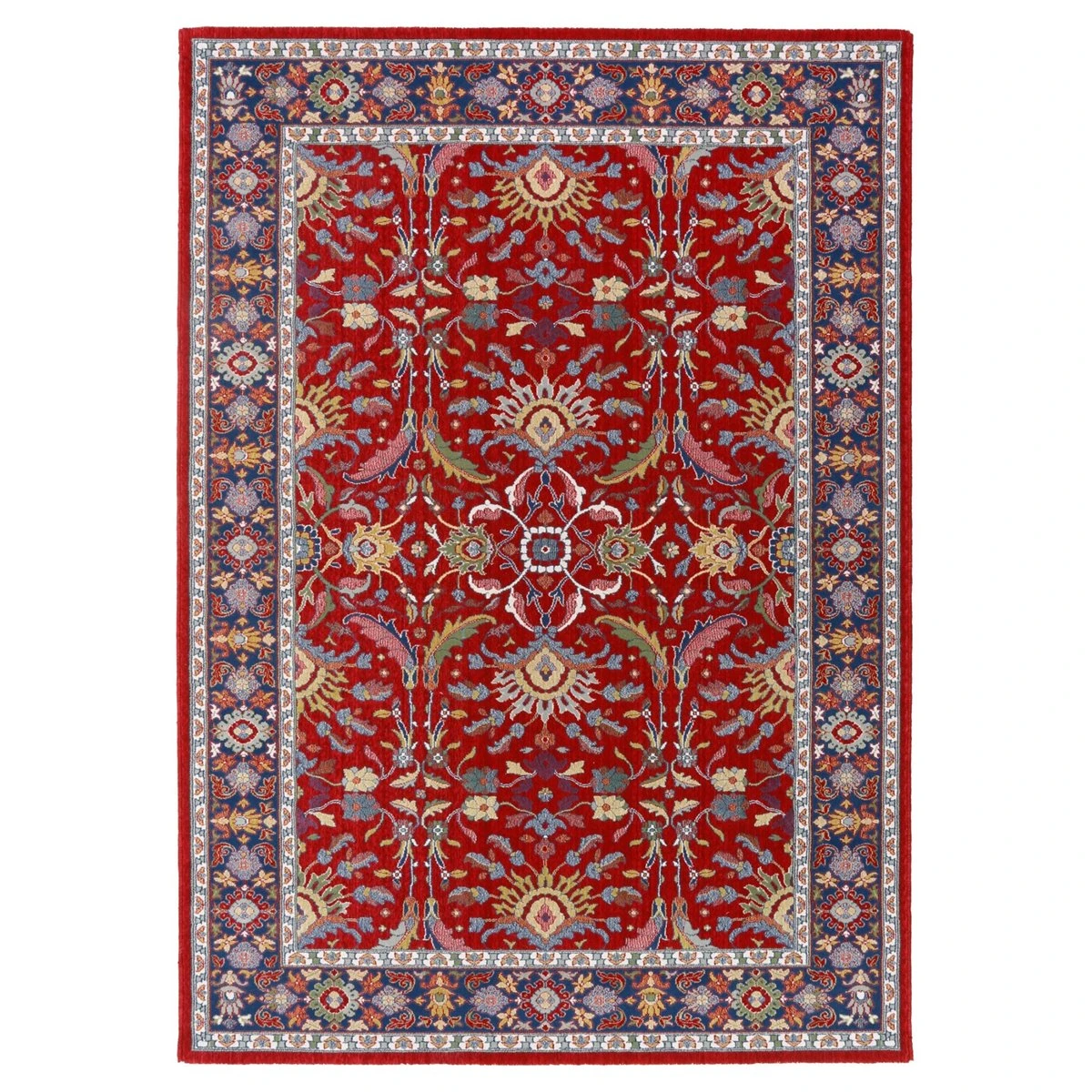 Alfombra Clásica De Pura Lana Virgen Azul 70x300cm GASTEIZ 01 1 Alfombra Clásica De Pura Lana Virgen Azul 70x300cm GASTEIZ 01