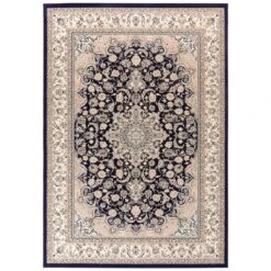 Alfombra Clásica De Pura Lana Virgen Azul 90x300cm AZAHAR 51