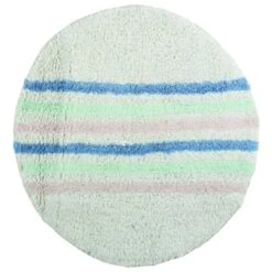 Alfombra Algodon Rondo 57Cm Deauville Palido Msv Plata