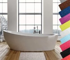 Alfombra De Bano De Espuma Piedras Beige 50X80 Cm