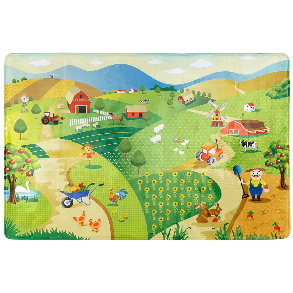 Alfombra Súper Suave Modelo Farm Multicolor 110x170cm FARM 1 Alfombra Súper Suave Modelo Farm Multicolor 110x170cm FARM