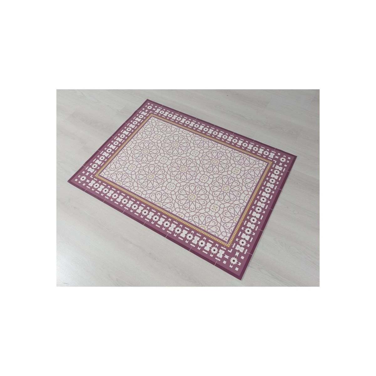 Alfombra Vinilo Baldosas Hidráulicas Marroquíes Rosa 90x270cm SAMIRA 3 Alfombra Vinilo Baldosas Hidráulicas Marroquíes Rosa 90x270cm SAMIRA - Imagen 3