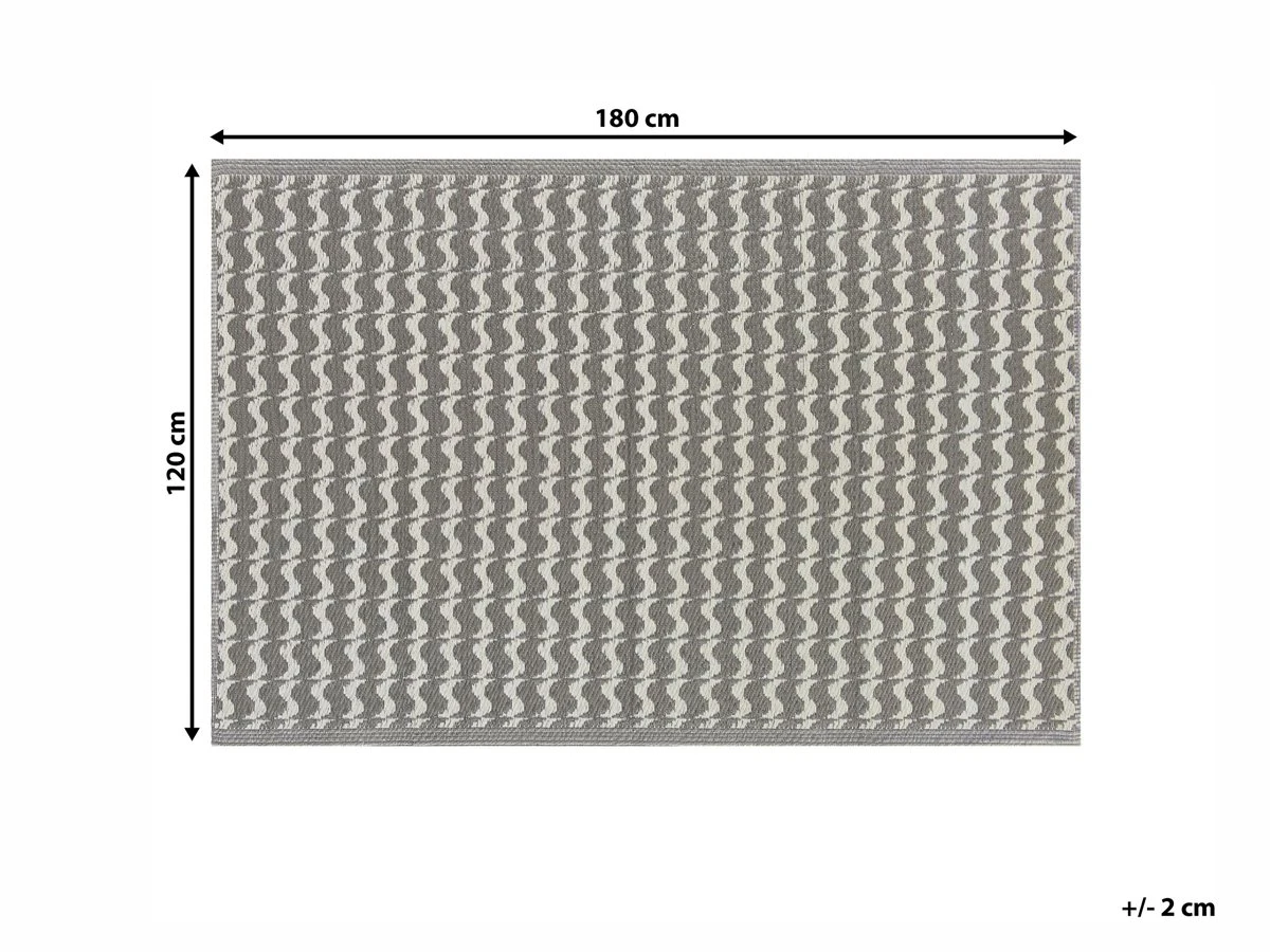 Alfombra Gris/blanco 120 X 180 Cm TUMKUR 3 Alfombra Gris/blanco 120 X 180 Cm TUMKUR - Imagen 3