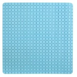 Alfombra De Baño Quadro Premium, Color Azul Claro (54 X 54 Cm) - Msv.